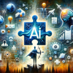 abstract image that visualizes the concept of 'Crafting the AI Fit_ The Power of Domain-Specific Tools.' 
