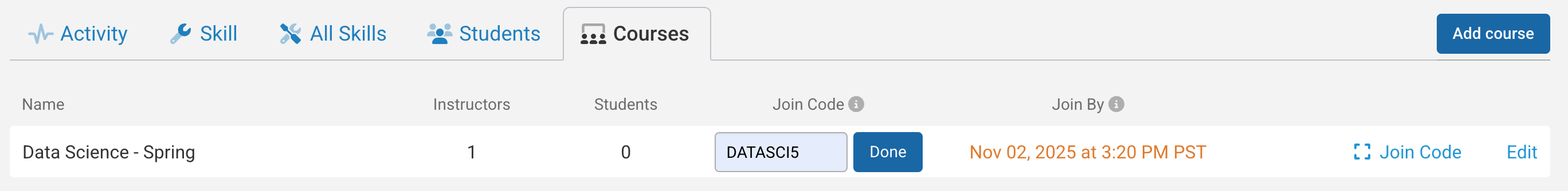 Join Code