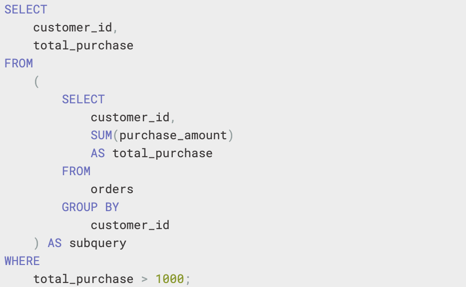 SQL query filtering customers.