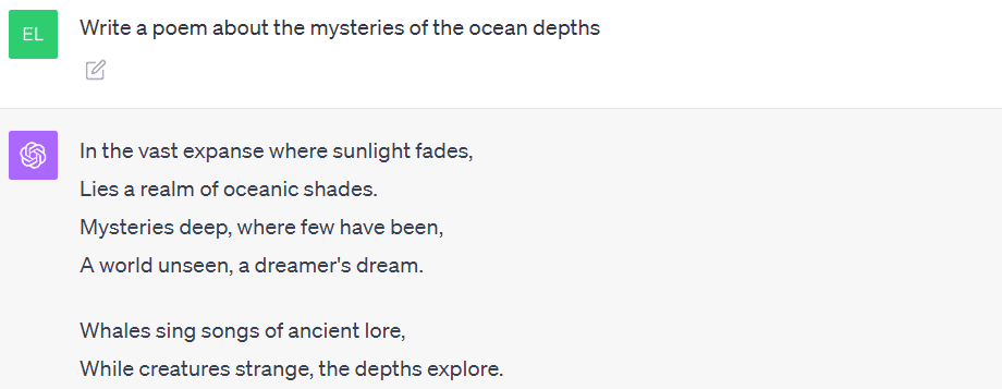 poem prompt for ChatGPT